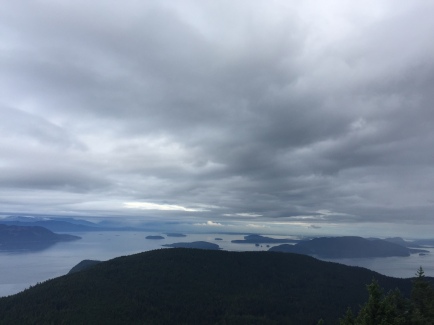 From the top of Mount Constitution between two storm systems.